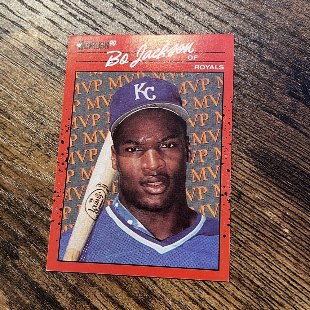 1990 Donruss Bo Jackson MVP #BC-1 ERROR Card No Period after Inc - Royals